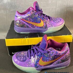 Size 9 - Nike Zoom Kobe 4 Prelude Purple Basketball Athletic Shoes NIB